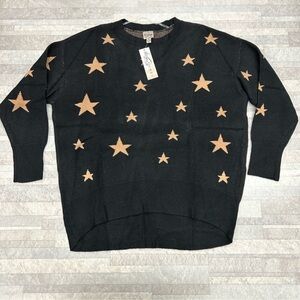 Como Vintage black star long sleeve sweater 2X